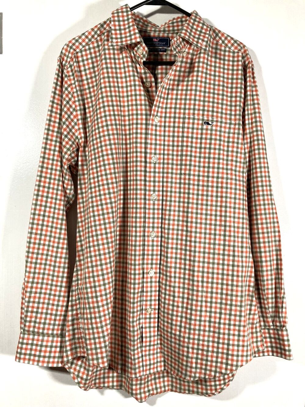 Vineyard Vines Men's Multicolor Plaid Slim Fit Tucker Button Shirt (Med) • EUC